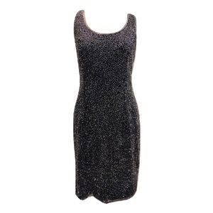 Vintage Ibiza beaded evening party dress Sz M